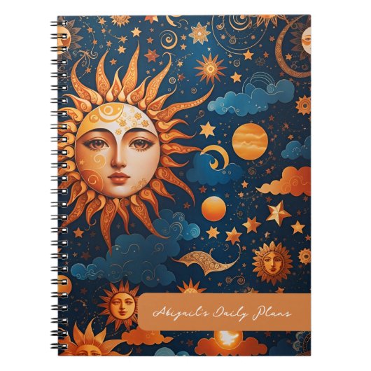 Custom Sun Moon Notizblock (Vorderseite)