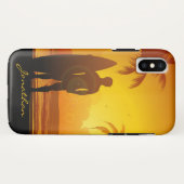 Custom Sun Set Beach Surfing Case-Mate iPhone Hülle (Rückseite (Horizontal))