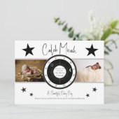 Custom Sun Sign & Moon Foto Geburtsankündigung Einladung (Stehend Vorderseite)