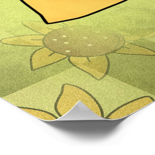 Custom Sunflower Birthday Poster (Ecke)