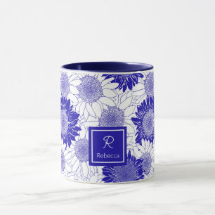 Custom Sunflower Blue Tasse