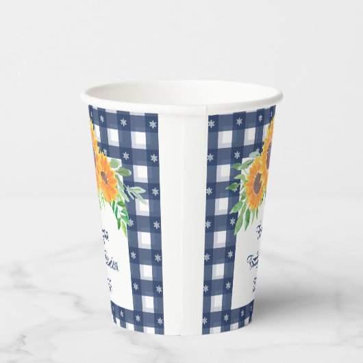 Custom Sunflower Family Wiedersehen Pappbecher (Rechts)