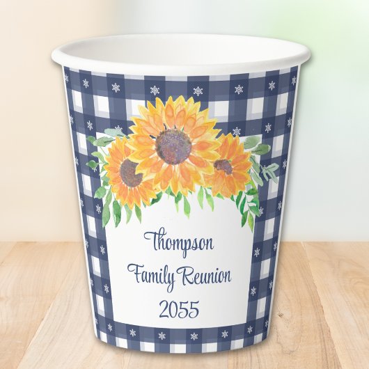 Custom Sunflower Family Wiedersehen Pappbecher