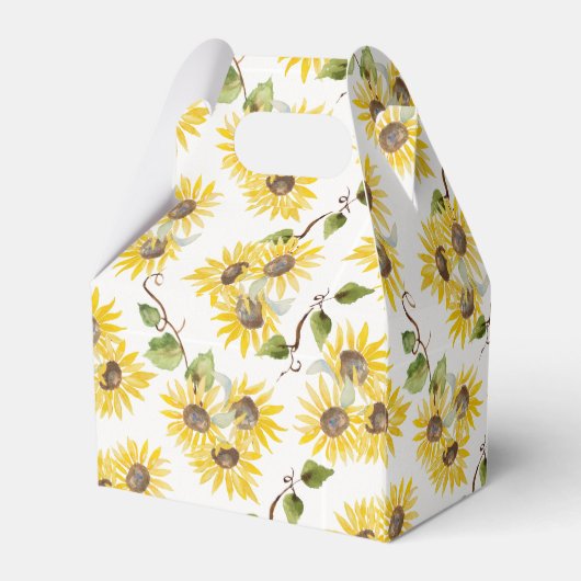 Custom Sunflower Favor Box Geschenkschachtel (Rückseite)