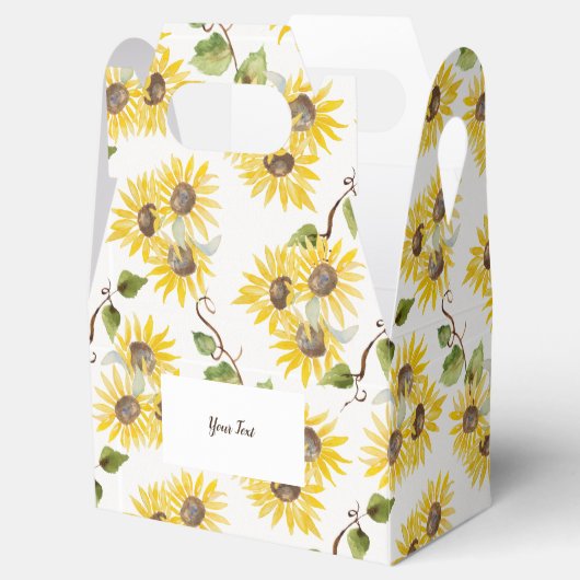 Custom Sunflower Favor Box Geschenkschachtel (Geöffnet)