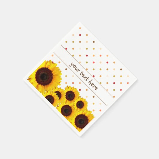 Custom Sunflower Paper Serviette (Ecke)