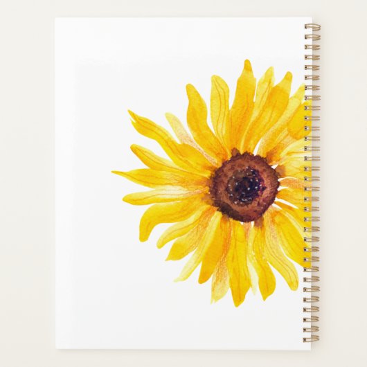Custom Sunflower Planner Planer (Rückseite)