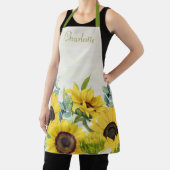 Custom Sunflower Watercolor Illustration Schürze (InSitu)
