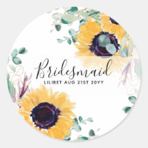 Custom Sunflowers Bridesmaiers Geschenke Hinzufüge