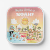 Custom Sunny SoCal Pappteller (Vorderseite)