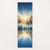 Custom Sunrise Forest Yoga Mat – Tranquil Nature Yogamatte (Vorderseite)