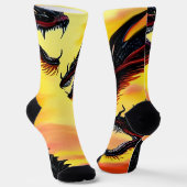 Custom Sunrise of Dragons Crew Socken (Gewinkelt)