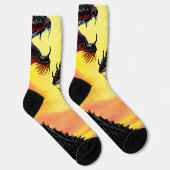 Custom Sunrise of Dragons Crew Socken (Rechts)