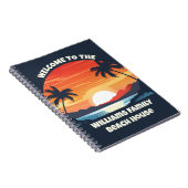 Custom Sunrise Palm Trees Beach House Guest Notizblock (Rechte Seite)