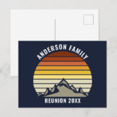 Custom Sunset Mountain Family Wiedersehen Party Postkarte (Vorne/Hinten)