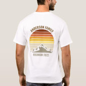 Custom Sunset Mountain Road Trip Pocket & Back T-Shirt (Rückseite)