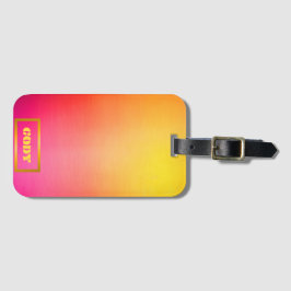 Custom Sunset Ombre Rosa und Gelb Reise Gepäckanhänger