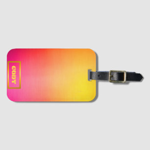 Custom Sunset Ombre Rosa und Gelb Reise Gepäckanhänger
