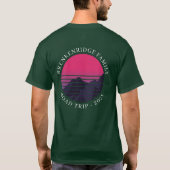 Custom Sunset Retro Family Road Trip T-Shirt (Rückseite)
