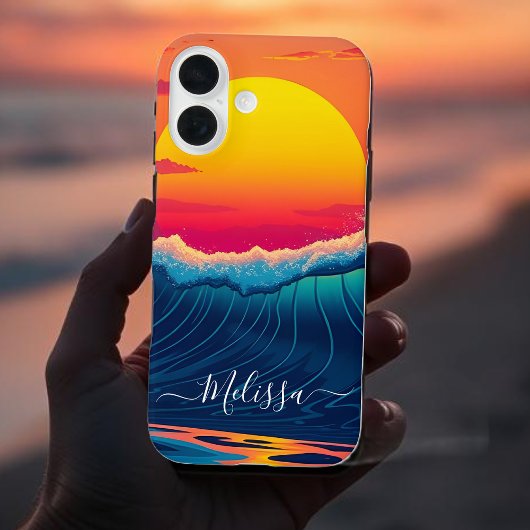 Custom Sunset Wave Beach- Case-Mate iPhone Hülle