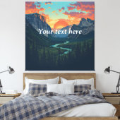 Custom Sunset Wilderness Print - Personalisiert Na Leinwanddruck (Insitu (Schlafzimmer))