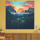 Custom Sunset Wilderness Print - Personalisiert Na Leinwanddruck (Insitu (Wohnzimmer))