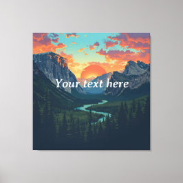 Custom Sunset Wilderness Print - Personalisiert Na Leinwanddruck