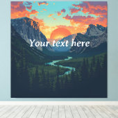 Custom Sunset Wilderness Print - Personalisiert Na Leinwanddruck (Insitu (Holzboden))