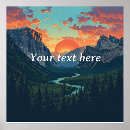 Custom Sunset Wilderness Print - Personalisiert Na Poster (Vorne)