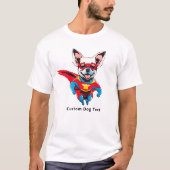 Custom Superhero Dog T-Shirt, Funny Dog Lover Begl T-Shirt (Vorderseite)