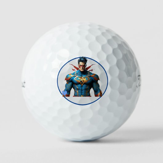 "Custom Superhero Illustrations" Golfball (Vorderseite)
