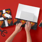 Custom Superman Logo Weihnachten Schneeflocke Geschenkpapier