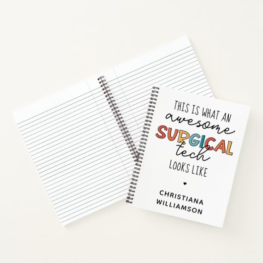 Custom Surgical Technologe Funny Operation OR Tech Notizblock (Innenseite)