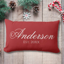 Custom Surname Red Christmas