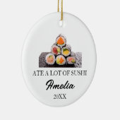 Custom Sushi Christmas, Funny Sushi Gifts Keramik Ornament (Rechts)