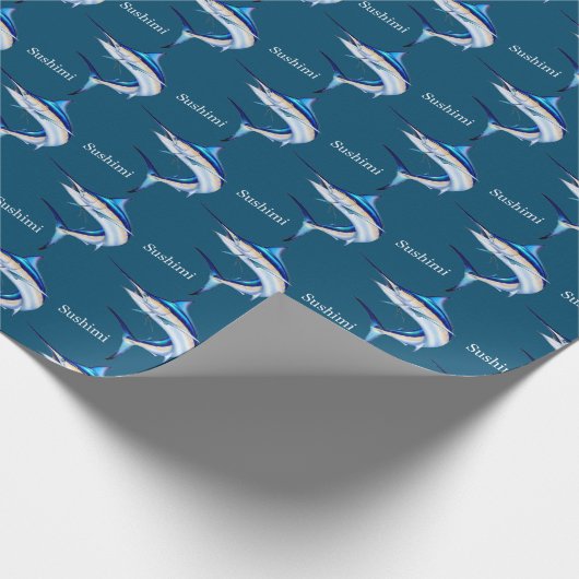Custom Sushimi Marlin Wrapping Paper Geschenkpapier (Ecke)