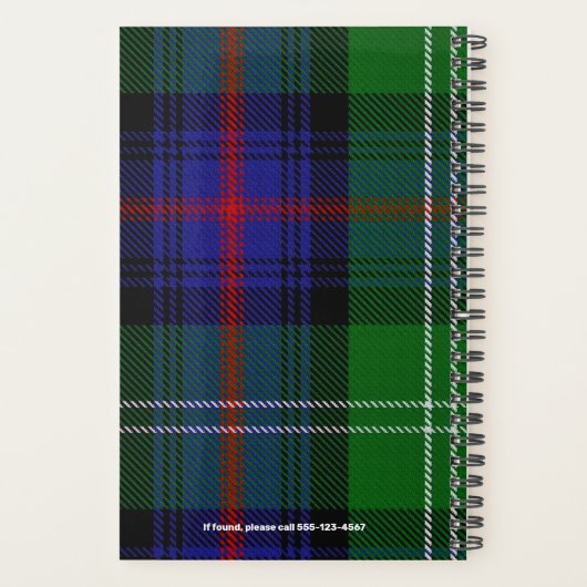 Custom Sutherland Scottish Clan Foto Weekly Planer (Rückseite)