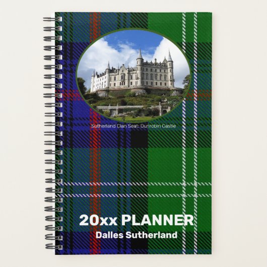 Custom Sutherland Scottish Clan Foto Weekly Planer (Vorderseite)