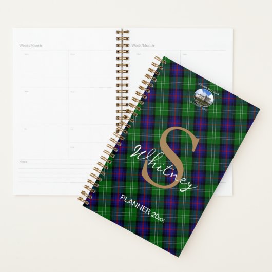Custom Sutherland Scottish Tartan Monthly Weekly Planer (Anzeige)