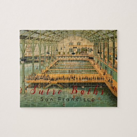 Custom Sutro Baths San Francisco California 1885 Puzzle (Horizontal)