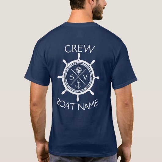 Custom SV Segelschiff Logo "Ihr Name hier" T-Shirt (Rückseite)