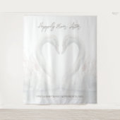 Custom Swan Wedding Backdrop Wandteppich (Vorderseite)