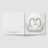 Custom Swan Wedding Guest Book Gästebuch (Voll)