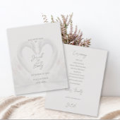Custom Swan Wedding Program Flyer