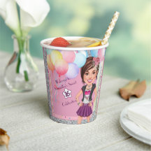 Custom Sweet 16 Karikatur mit Balloons