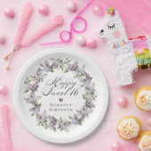 Custom Sweet 16 Lila Lilac Spring Blume Pappteller (Party)