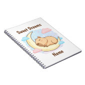 Custom Sweet Dreams Capybara Notebook Notizblock (Rechte Seite)
