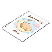 Custom Sweet Dreams Capybara Notebook Notizblock (Linke Seite)