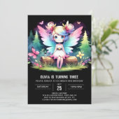 Custom Sweet Fairy Birthday Einladung (Stehend Vorderseite)