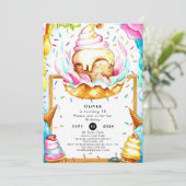 Custom Sweet Magic Ice Cream Geburtstag Einladung (Stehend Vorderseite)